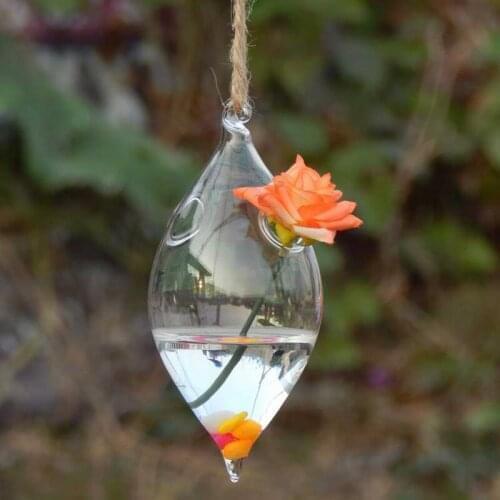 8pcs/pack 8*16cm Middle Size Double-Points Glass Terrarium Home Decoration Creative Wedding Party Hanging Prop Friend Gift