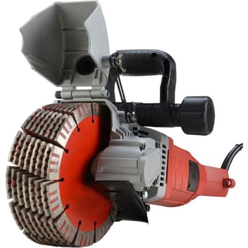 Light Weight Handheld Concrete Groove Cutter 8 Sets Blades Dust-free Electric Wall Groove Cutting Machine
