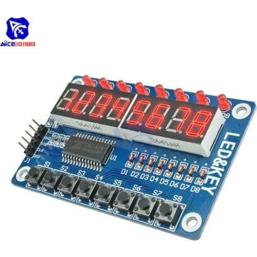 8 Bits TM1638 LED Digital Module Tube 8 Keys AVR Display Module for Arduino ARM