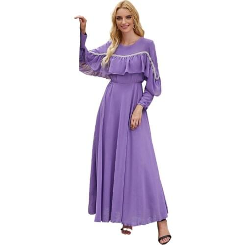Turkish Islamic Clothing Party Long Sleeve Muslim Dress Women Chiffon Abaya Ropa Arabe Moroccan Dresses Maxi Kimono Kaftan