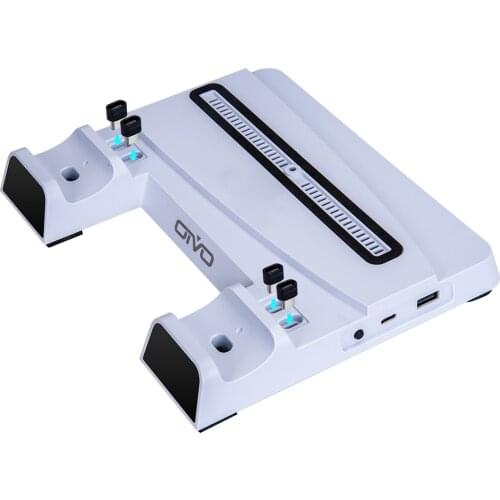 For PS5 DE/UHD Console Cooling Fan Stand With Controller Charger Vertical for Sony Playstation5