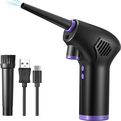 Wireless Air Duster USB Handheld Dust Blower Rechargeable Large Capacity Portable Dust Collector For Clean PC Laptop Car