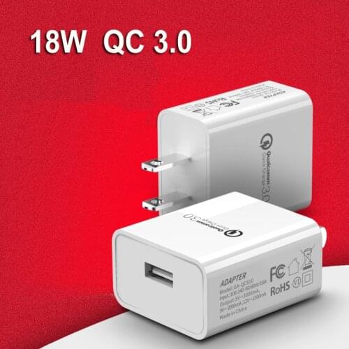 USB Charger Quick Charge 3.0 Us Plug Qc 3.0 18W Charger For Samsung Huawei Sony Hp Lenovo Xiaomi 3 4 4C 5 5S Plus 6 8 Mix2 Mix2S
