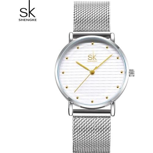 Shengke Stainless Steel Women Watches Ladies Wrist Watch Reloj Mujer 2020 SK Top Brand Luxury Casual Fashion Watches For Women