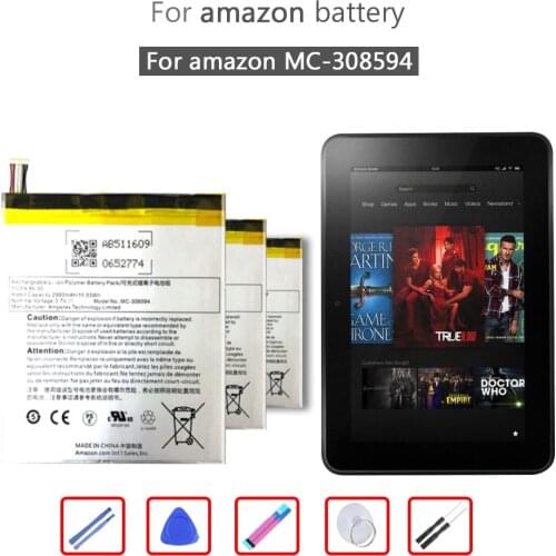 2980mah MC-308594 Battery for Amazon Kindle Fire 7 5th Gen SV98LN Batteries + Free Tools