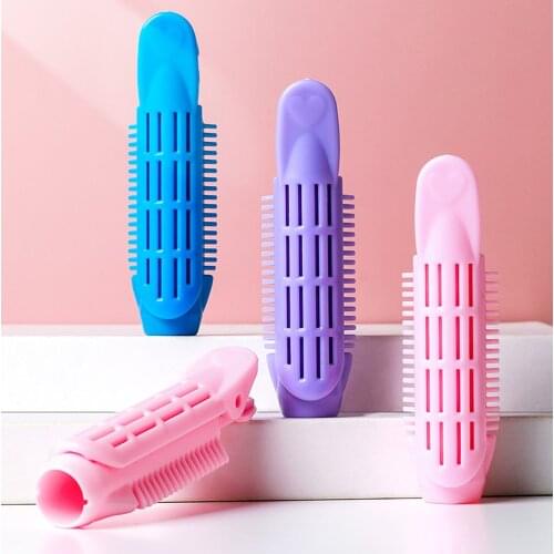 Natural Fluffy Hair Clip 4 Pcs Curly Hair Plastic Hair Root Fluffy Clip Bangs Hair Styling Clip Candy Color Hairpins Hair Roller