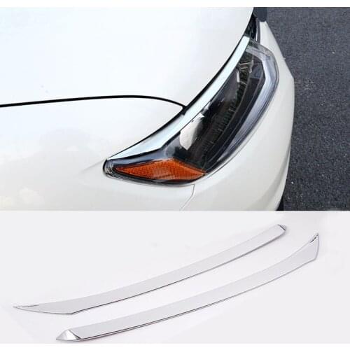 ABS Chrome Front Head Light Eyebrow Eyelid for Nissan X-Trail T32 Rogue 2014 2015 Front Light Eyelid Cover Trim Car Accessories