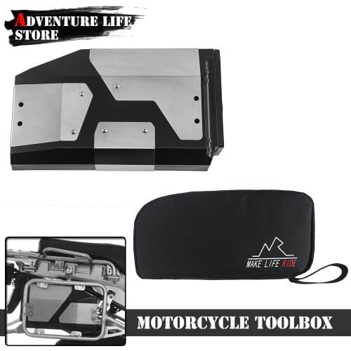 Motorcycle Aluminum First-aid Breakdown Kit Box Toolbox Left & Side Bracket For BMW R1250GS R1200GS ADV LC F850GS F750GS Toolbag