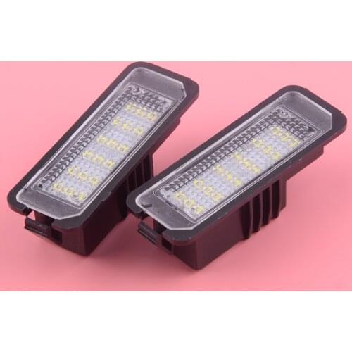 Beler 2pcs White 18 LED License Number Plate Light Lamp 12V Fit For Seat Altea Exeo ST Ibiza Leon 2009 2010 2011 2012 2013 2014