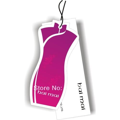 Free shipping customized garment clothing bags paper hang tags/tags/labels