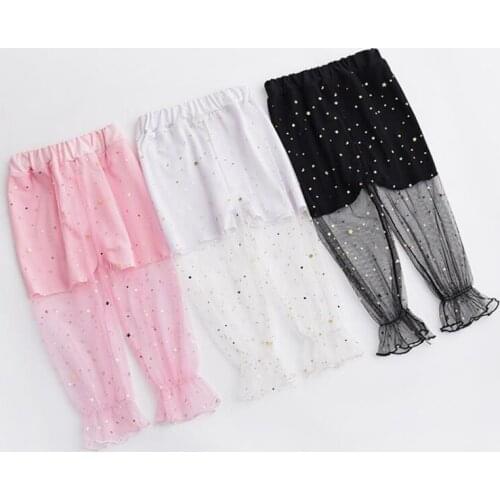 Baby Summer Anti-mosquito Pants Mesh Lantern Pants Kids Fashion Clothes Children Trousers Cute Teens Girls Clothing Size 6 years