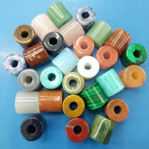 2Pcs/pack 9x9mm 16x16mm Natural Semi-precious Stone Beads Turquoise Agate Goldsand Pendant DIY Necklace Pendant Accessories