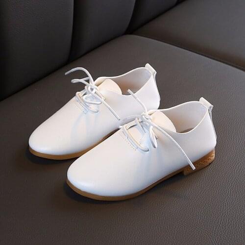 Kids Lace-up Children Sneakers Boys 2019 Casual Shoes Spring Summer Girls Shoes Soft PU Leather Casual Flats For Toddlers B51