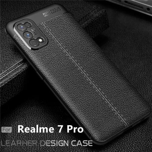 For OPPO Realme 7 Pro Case For Realme 7 Pro Capas Bumper Shockproof TPU Luxury Soft Leather For Fundas OPPO Realme 7 Pro Cover
