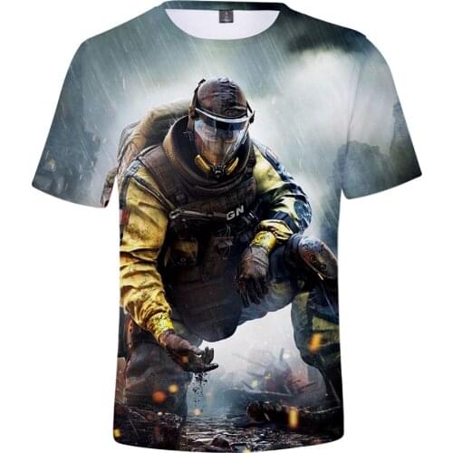 Rainbow Six Siege T-shirt FPS Shooting Game 3D Print Streetwear Men Women Casual Fashion Crew Neck T Shirt Harajuku T shirt Tops
