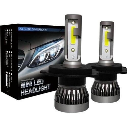 2 X H4 Led LED Headlight Conversion Kit COB Hi/Lo Beam Bulb 90W 12000LM White High Power 6000K Car Lights Car Accessories