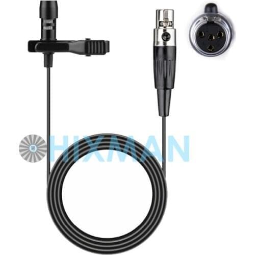 HIXMAN Pro LM1-MI UniDirectiona Lavalier Lapel Tie clips lav Condenser Microphone For Mipro Peavey Beyerdynamic Wireless System