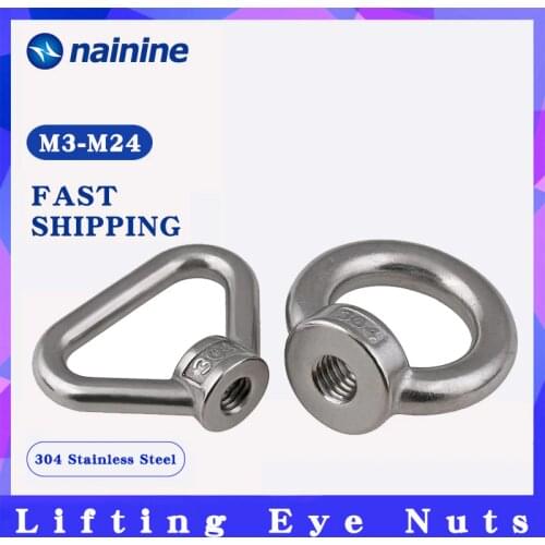 [M3-M24] 304 Stainless Steel Marine Lifting Eye Nut Ring Nut Thread DIN582
