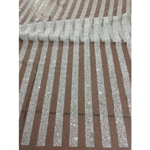 Fashion z-han111681 french net lace Hand print glitter african india mesh tulle lace fabric