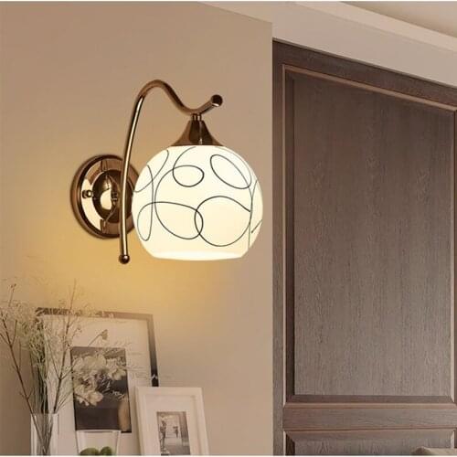 Fashion personality wall lamp warm bedroom the head of a bed, wall lamp, wrought iron pipe wall lamp wholesale