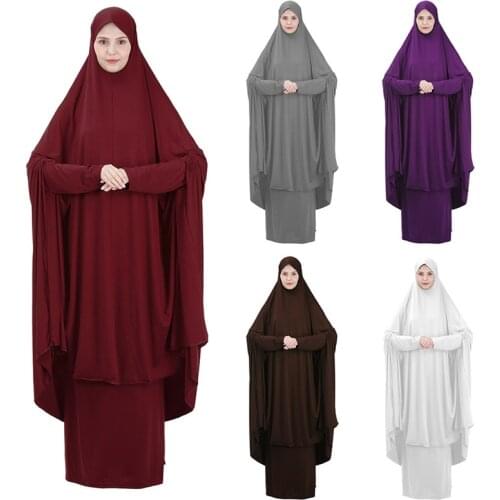 Muslim Suit Prayer Outfit Hooded Hood and Skirt Turban Muslim Prayer Outfit Praying Women Turban Muslim Women Robe En Hidjab