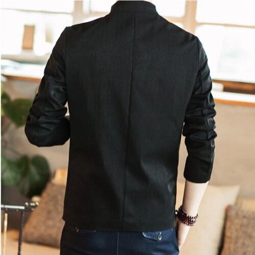 2019 Men Letter Embroidery Jackets Mens Chinese Style Casual Jackets Coats Male Button Harajuku Windbreaker 3XL