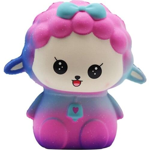 2018 New Jumbo Cute Sheep Squishy Slow Rising Straps Soft Squeeze Scented Bread Cake Fun Kid Toy Gift dropshipping