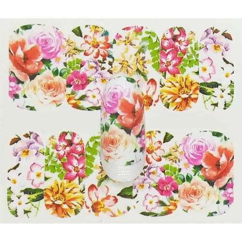 Nail Stickers on Nails Blooming Flower Stickers for Nails Lavender Nail Art Water Transfer Stickers Decals A09