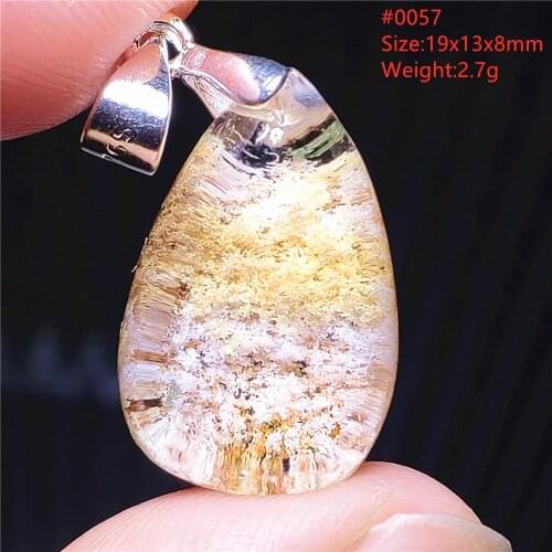 Natural Green Red Phantom Pendant Quartz Clear Oval Bead Water Drop For Women Man Best Gift Necklace Jewelry AAAAAA
