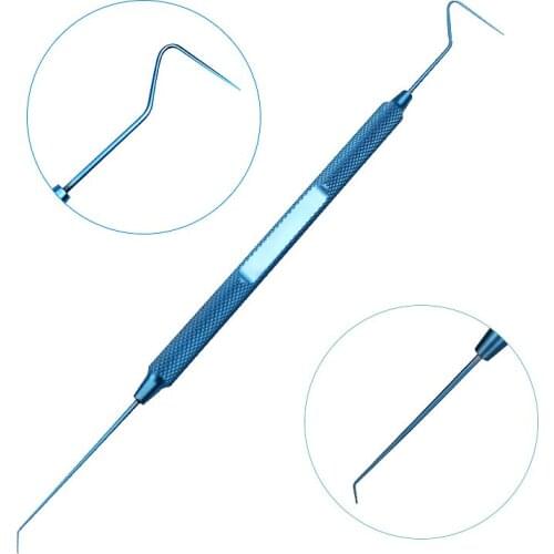 Flap Lifter ophthalmic hooks Double head Titanium eye instrument