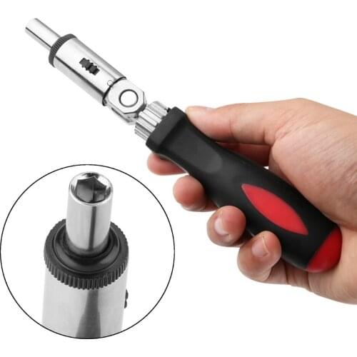 180 Degree Adjustable Ratchet Screwdriver Positive And Negative Direction 1/4 Inch Hex Wrench Screwdriver Socket