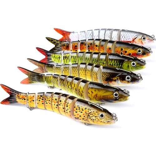 13cm/19g Sinking Wobblers Fishing Lures Swim Baits Jointed Crank bait 8/9 Segment Hard Artificial Baits For Fishing Tackle Lures