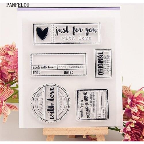 PANFELOU Just for you Transparent Silicone Rubber Clear Stamps cartoon for Scrapbooking/DIY Easter wedding album