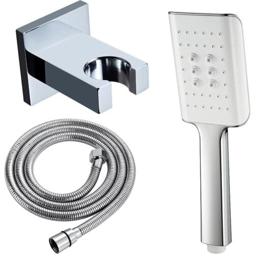 Handheld ABS Shower Head With Brass Shower Holder And 1.5M Stainless Steel Shower Hose Bathroom Shower Accessories