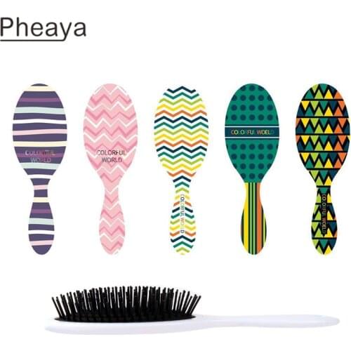 Pheaya Hair Brush Princess Cartoon Print Comb Scalp Massager Scalp Care Shampoo Brush Styling Tool Barber Accessories