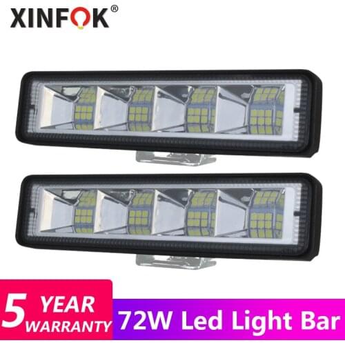 Led light bar 72w Led Work Light Bar Spot light bar barra led Fog Lights For 4x4 off road ATV Warning Light White 12v 24v