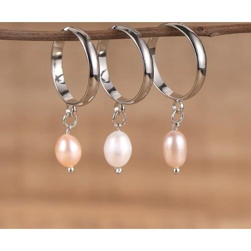 2020 Trendy Natural Freshwater Pearls Pendant Rings For Women Girls Silver Color Adjustable Charm Ring Wedding Engagement Rings