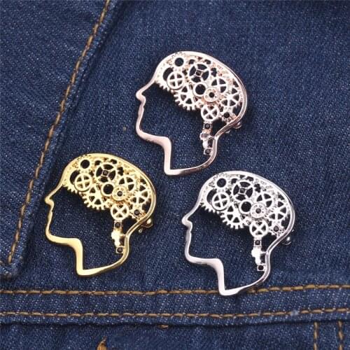 Head Gear Brooches Girl Gift for Women Medical Christmas Brooch Fashion Jewelry Crystal Lapel Pins Metal
