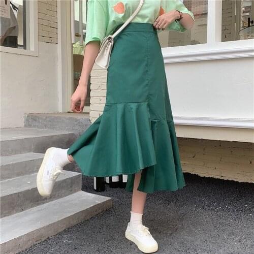 Cheap wholesale 2021 spring summer autumn new fashion casual sexy women Skirt woman female OL mid length skirt long skirt Vy8770