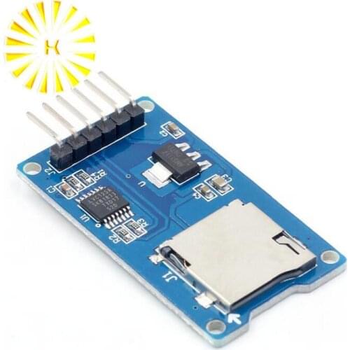 1pcs/lot Micro SD card mini TF card reader module SPI interfaces with level converter chip for arduino Connector