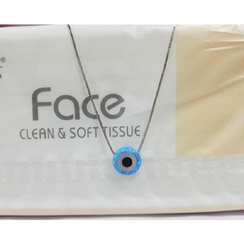 1pc/lot)Evil eye necklace blue opal necklaces pendants necklace chokers 2020 turkish jewelry Turkish Israel jewis for sale