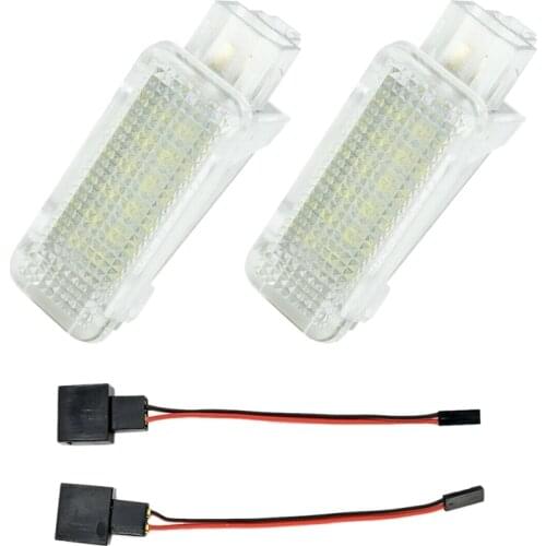 2Pcs Car LED Courtesy Door Foot Luggage Trunk Light for - A3 A4 S4 Q5 Q7 2007-2014 3B0947415B