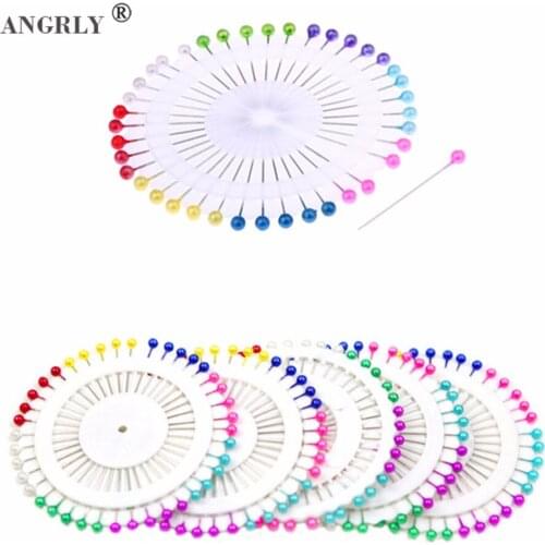 480 Pcs/Pack Mixed Colorful Round Head Clothing Pin Dressmaking Imitation Pearl Sewing Pin DIY Decoration Crafts Accessory