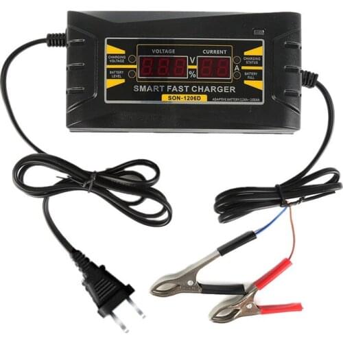 Automatic Smart Battery Car Charger 110V to 220V 6A 12V Intelligent Fast Power Charging Wet Dry Lead Acid Digital LCD Display