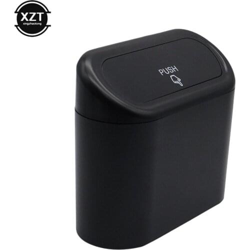 Car Trash Can Interior Organizer Storage Box Car Garbage Bag Press Sealed Trash Can Auto Storage Bin Accessories