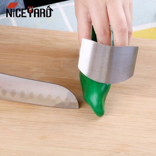 NICEYARD Knife Cutting Safety Tool Finger Guard Hand Protector Kitchen Accessories Stainless Steel Useful