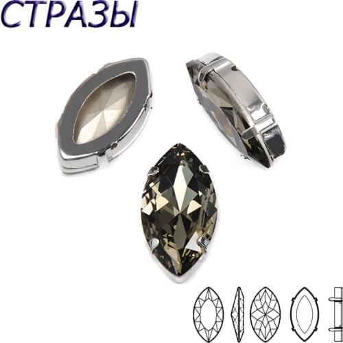 Black Diamond Rhinestones Applique Crystal Point Back Fancy Stone Jewelry Strass For Clothes Glass Stones Craft DIY Decoration