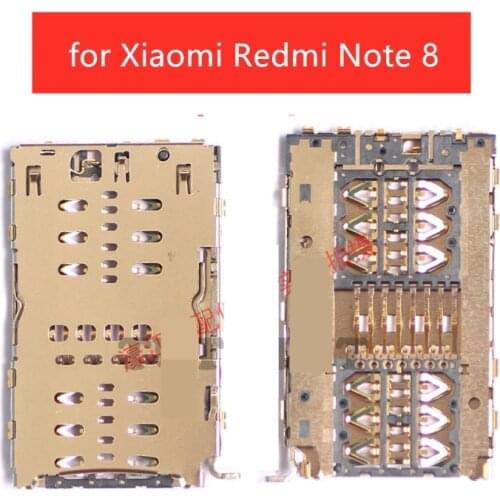 For Xiaomi Redmi Note 8 SIM Card Reader Card Slot Tray Holder Connector Socket Replace Repair Spare Parts