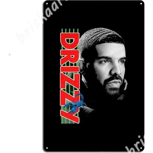 Drke Drizzy Red Line Metal Signs Plates Club Party Party Decoration Tin sign Posters