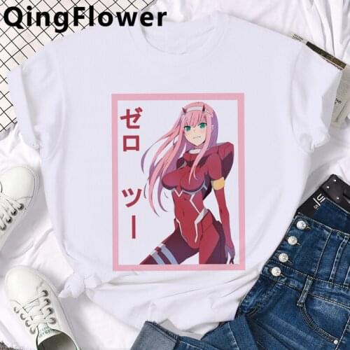 Anime Darling in the Franxx top tees male couple couple clothes harajuku t shirt white t shirt tumblr
